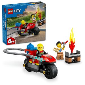 LEGO City Fire Rescue Bike Toy, Present, Blocks, Boys, Girls, Kids, Ages 4, 5, 6, Fire Truck Pretend Play, 60410