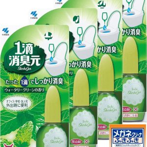 [JapanBestSellers.com exclusive] [Bulk purchase] One Drop Deodorizer, Watery Green Scent, Deodorizing Air Freshener for Toilets, 20ml (Approx. 640 drops) x 4 (Bonus Included) Kobayashi Pharmaceutical