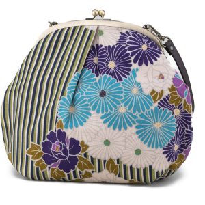 [Noren] Purse Toad Purse Shoulder Bag (Shoulder Bag/Retro Flower - Purple) Crossbody Japanese Style Bag Kimono Bag/Made in Japan Women's Coming of Age Ceremony Wedding Kimono Yukata