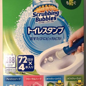 Scrubbing Bubbles Toilet Cleanser Toilet Stamp 72-day supply x 4 bottles (4 gel containers, 4 handles)